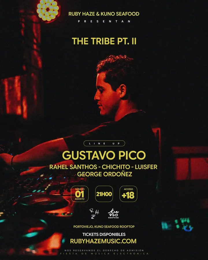 Flyer de The Tribe PT.II con Gustavo Pico